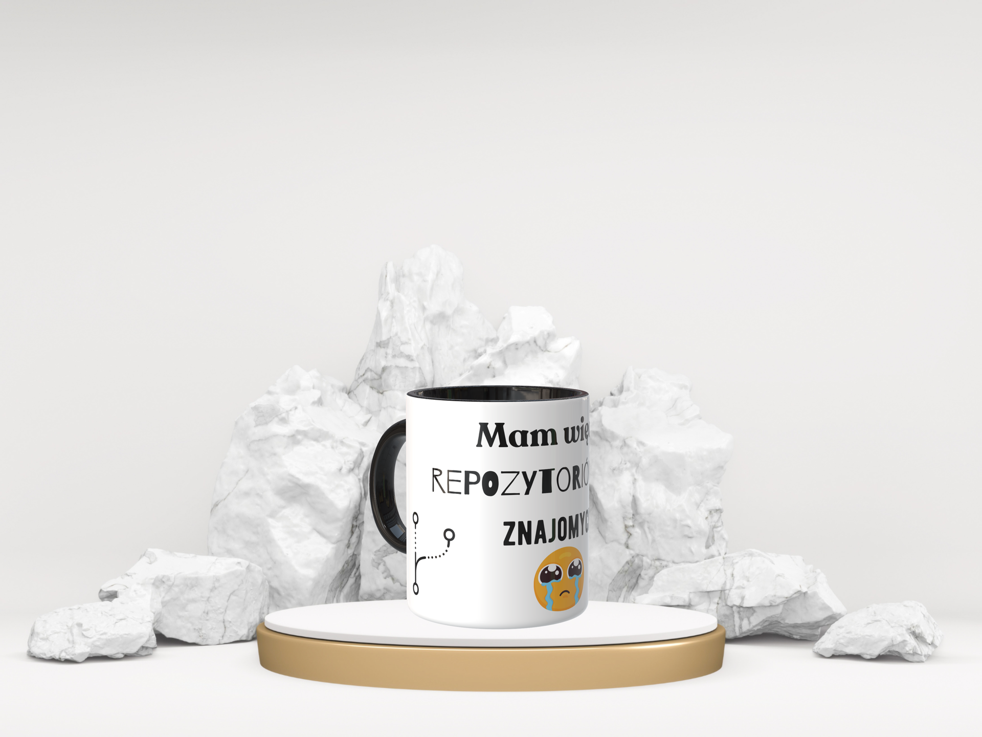 Śmieszny Kubek Dla Programistow - Mam więcej repozytoriów niż znajomych