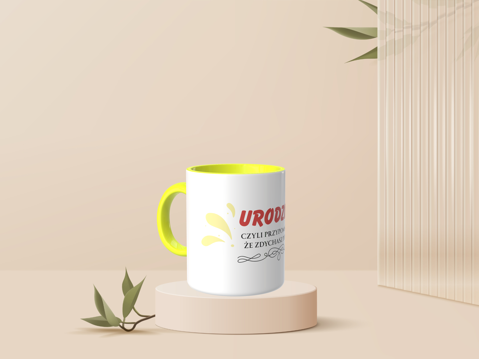 Śmieszny Kubek Na urodziny - Urodziny, czyli przypomnienie, że zdychasz powoli