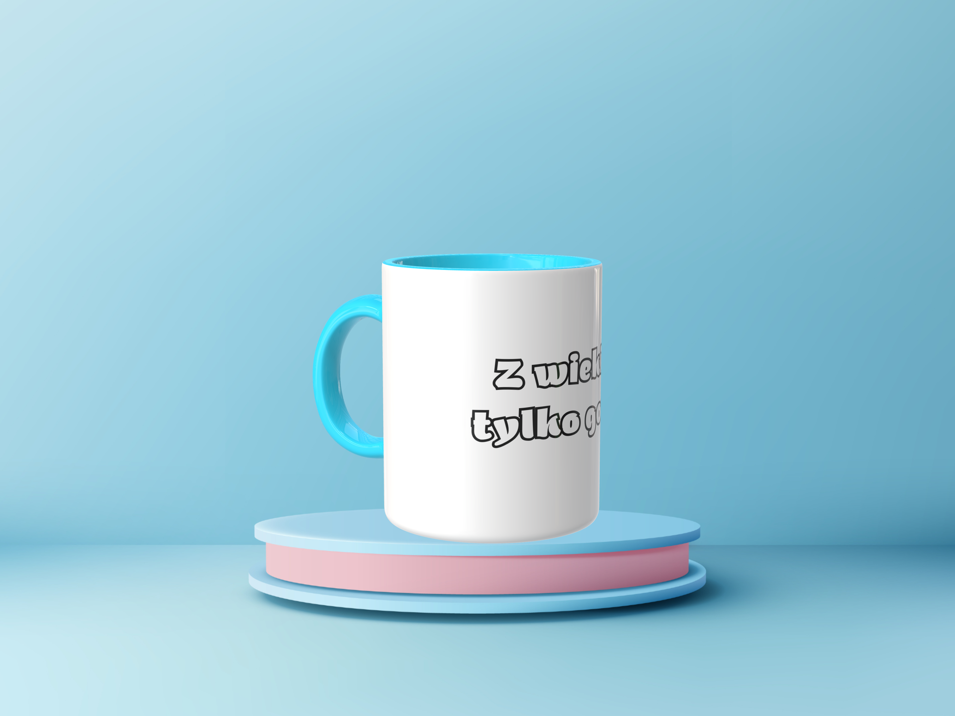 Śmieszny Kubek Na urodziny - Z wiekiem tylko gorzej