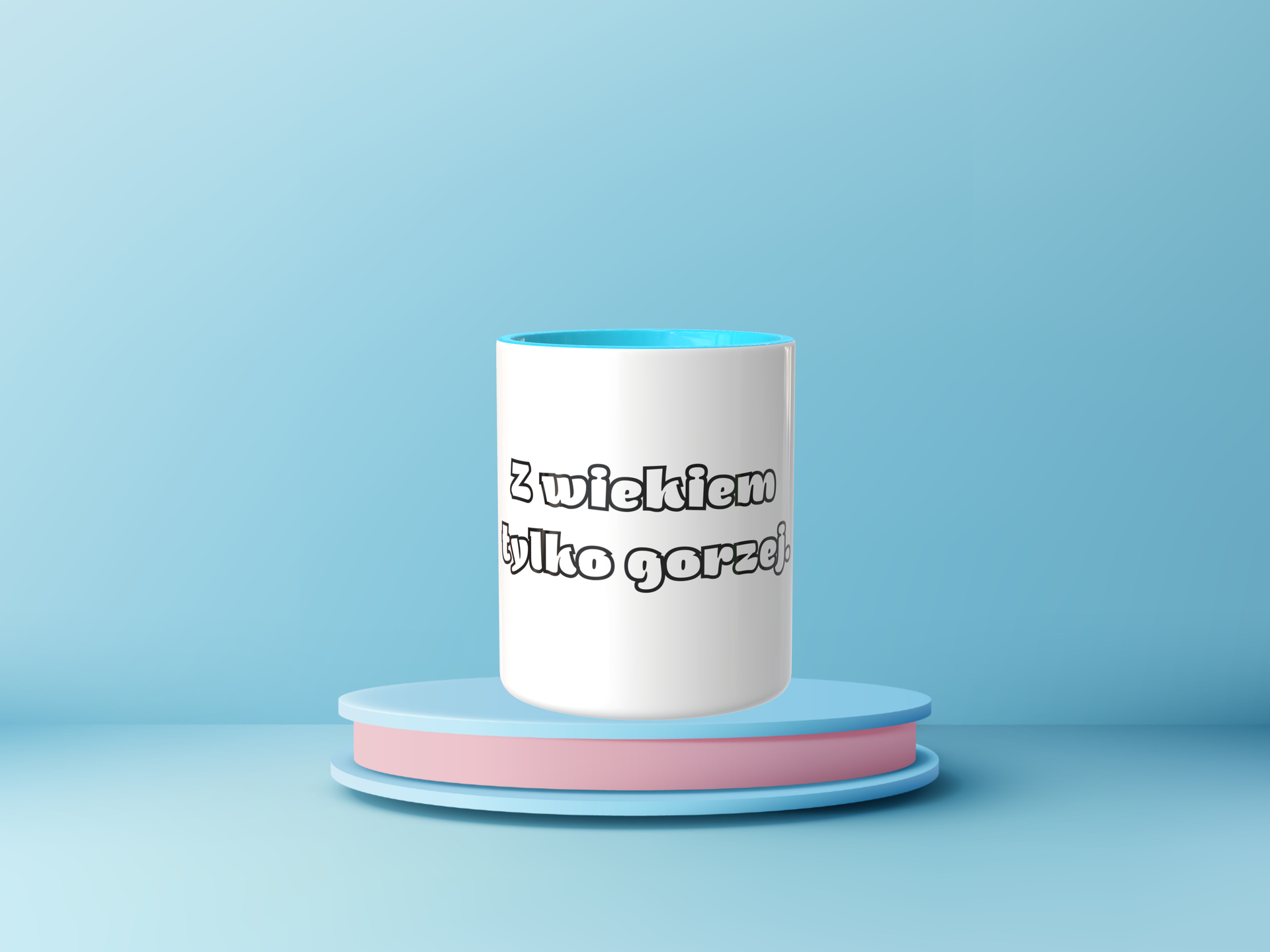 Śmieszny Kubek Na urodziny - Z wiekiem tylko gorzej