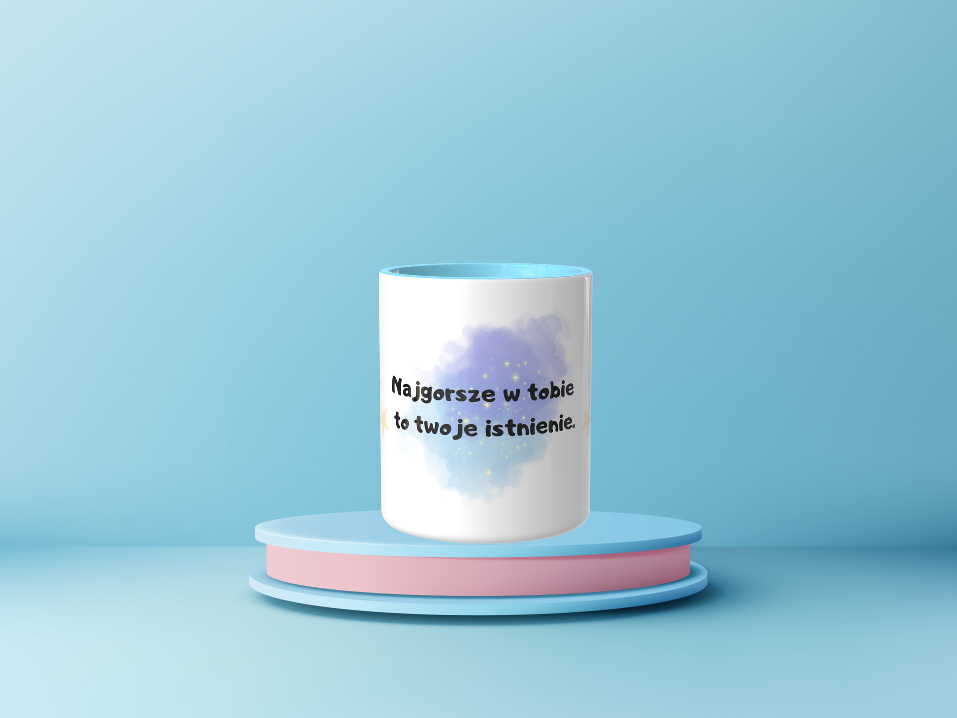 Śmieszny Kubek Niegrzeczne - Najgorsze w tobie to twoje istnienie