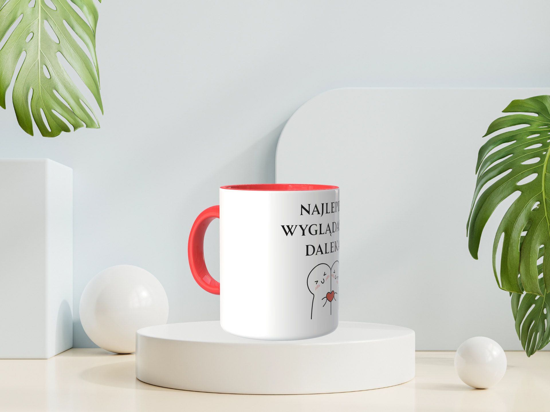 Śmieszny Kubek Niegrzeczne - Najlepiej wyglądasz z daleka