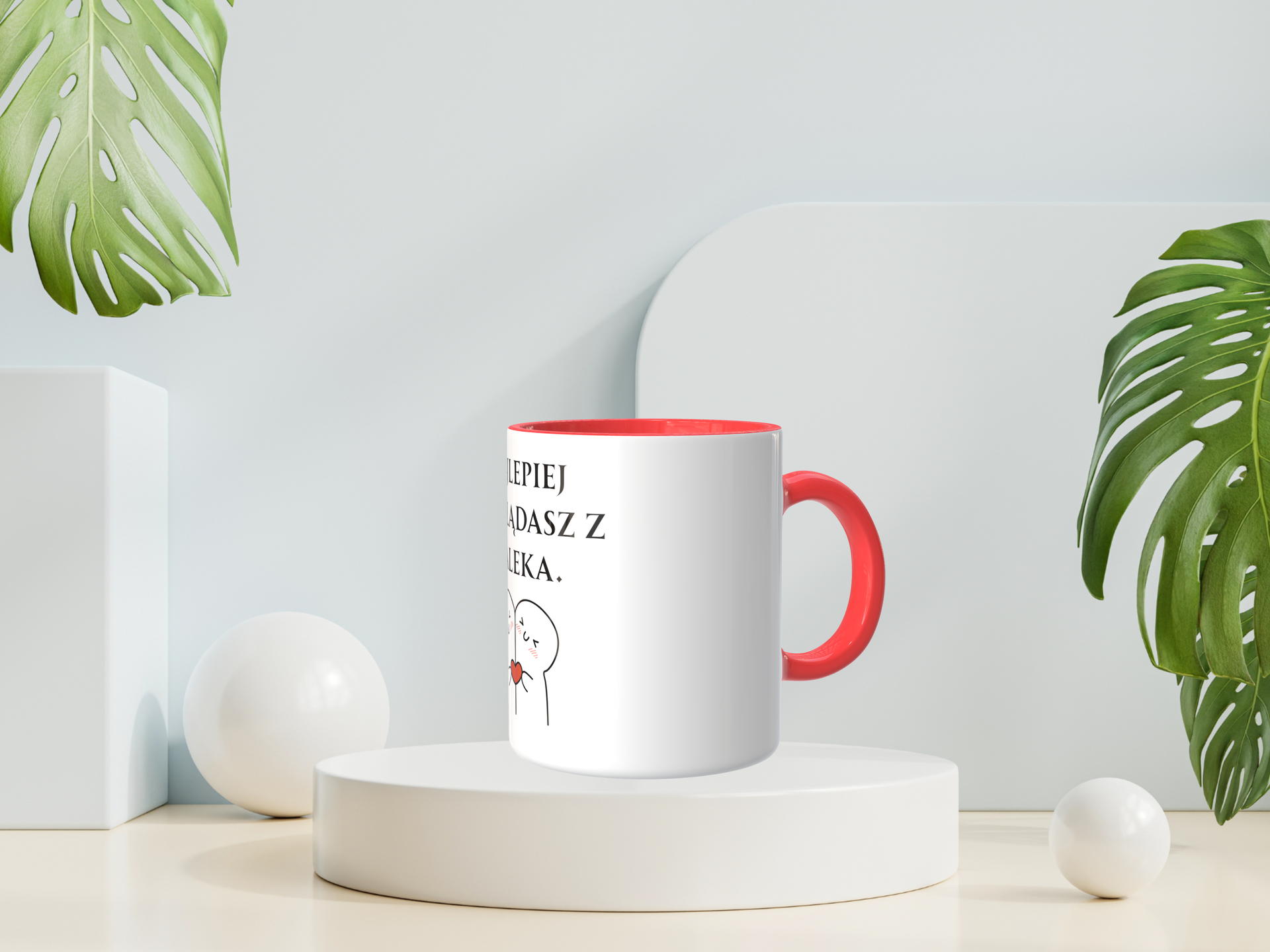 Śmieszny Kubek Niegrzeczne - Najlepiej wyglądasz z daleka