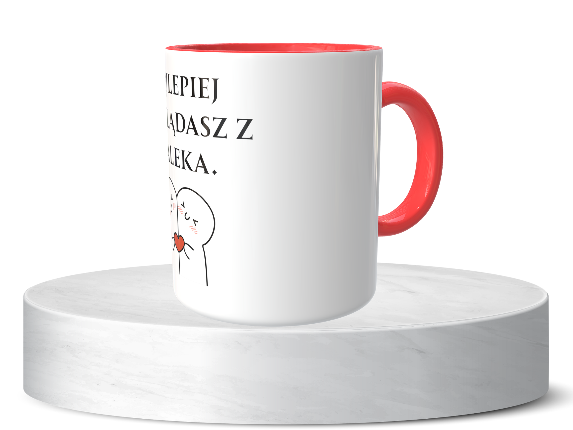 Śmieszny Kubek Niegrzeczne - Najlepiej wyglądasz z daleka