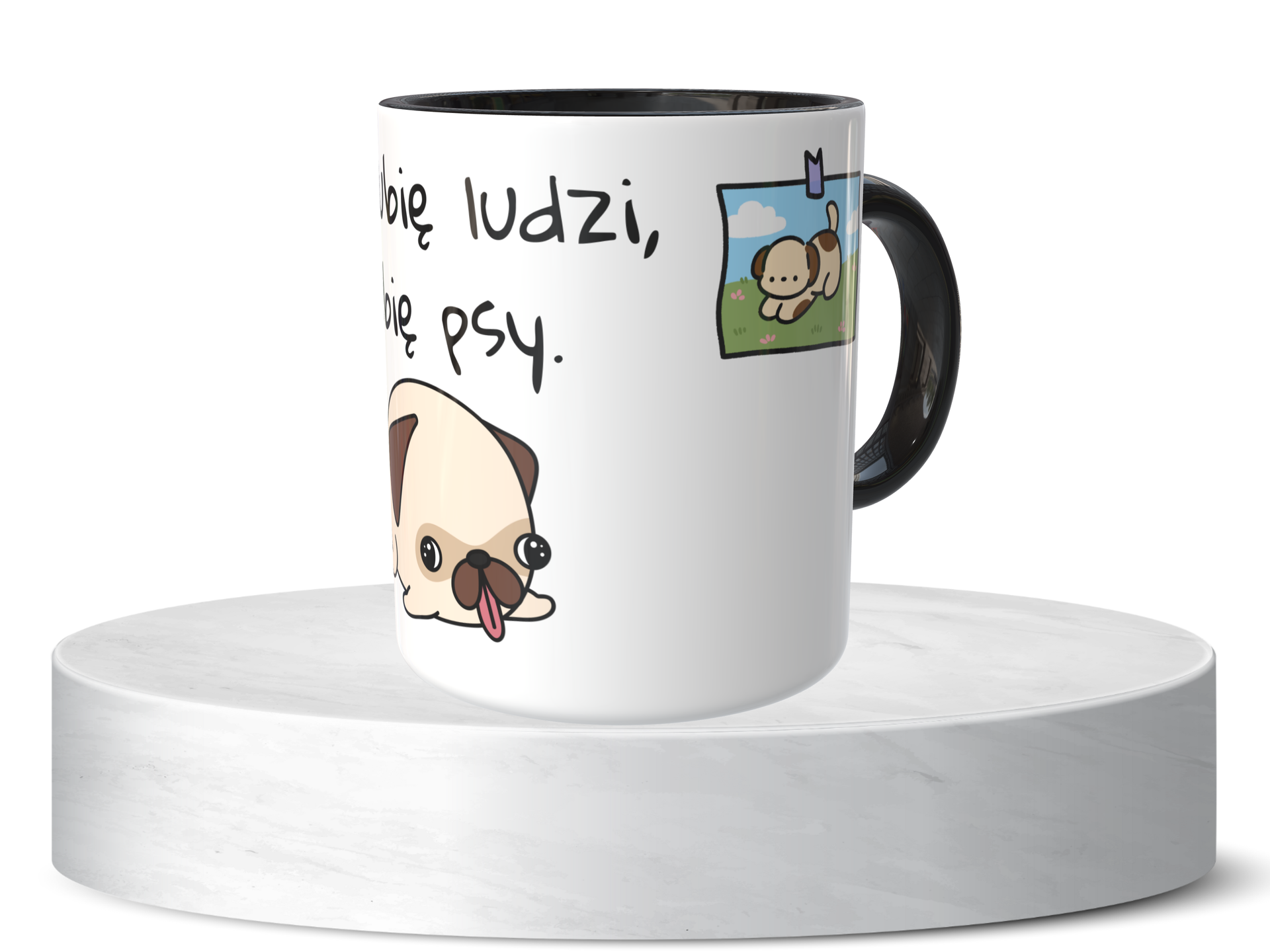 Śmieszny Kubek Niegrzeczne - Nie lubię ludzi, lubię psy