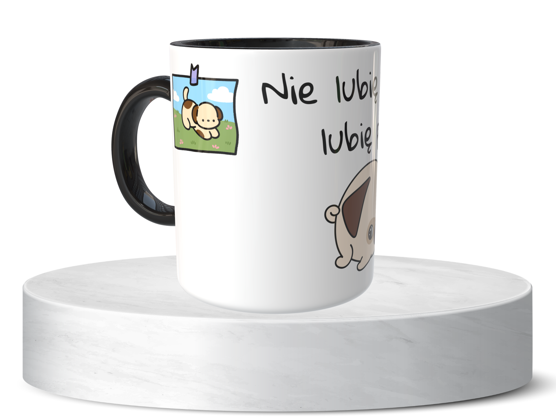 Śmieszny Kubek Niegrzeczne - Nie lubię ludzi, lubię psy