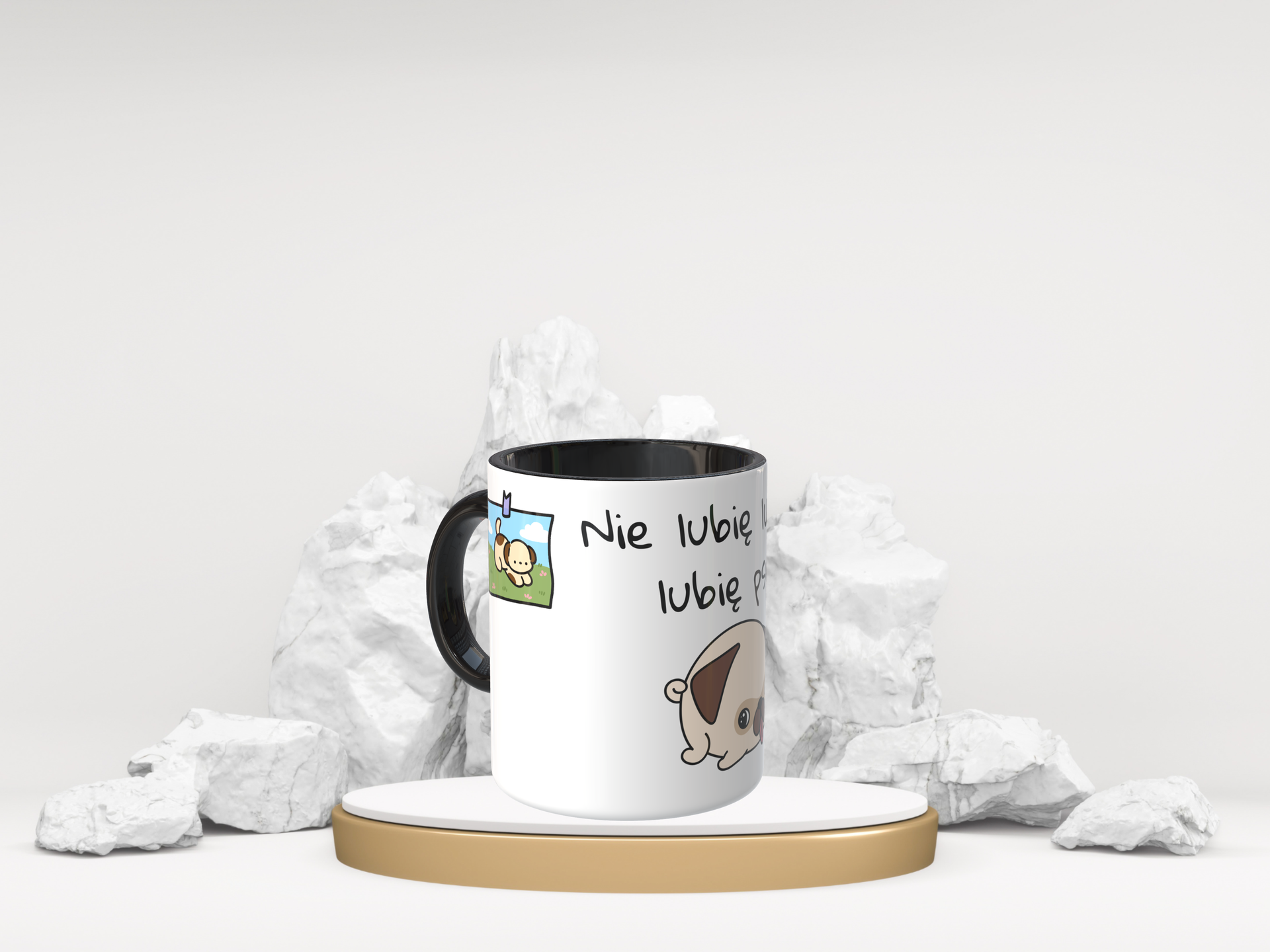 Śmieszny Kubek Niegrzeczne - Nie lubię ludzi, lubię psy