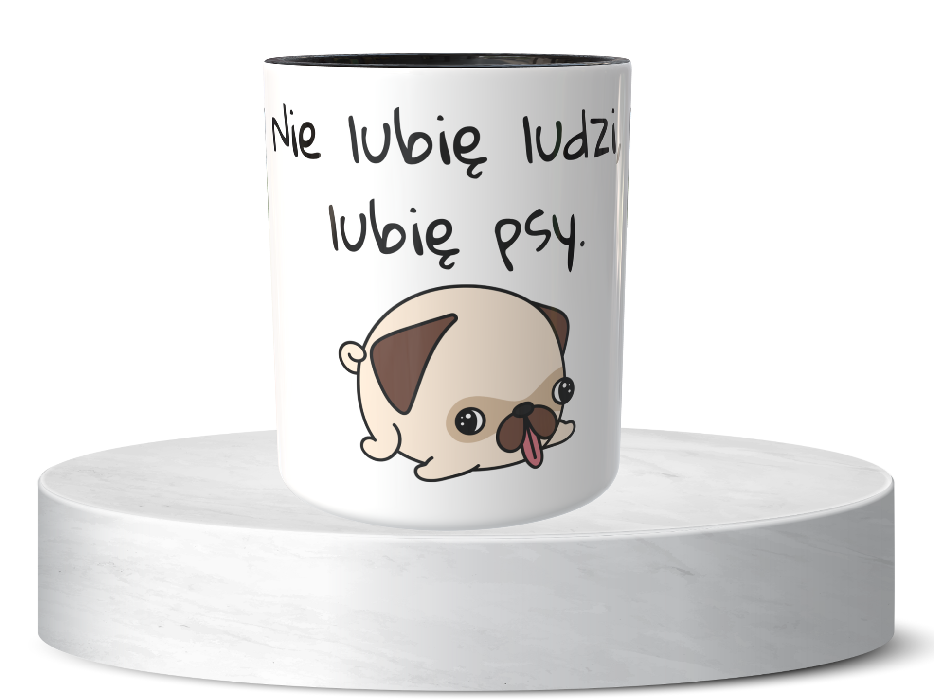 Śmieszny Kubek Niegrzeczne - Nie lubię ludzi, lubię psy