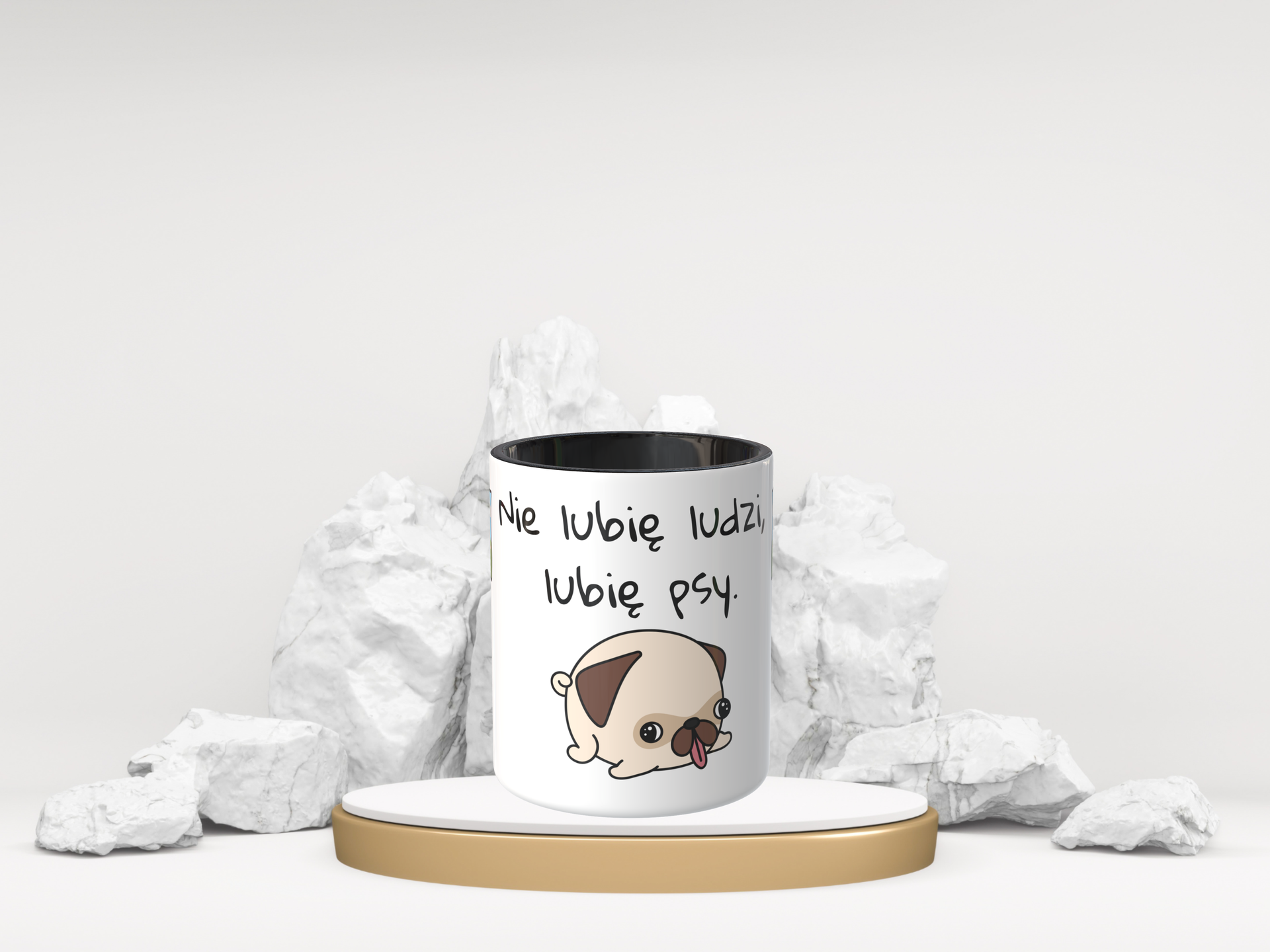 Śmieszny Kubek Niegrzeczne - Nie lubię ludzi, lubię psy