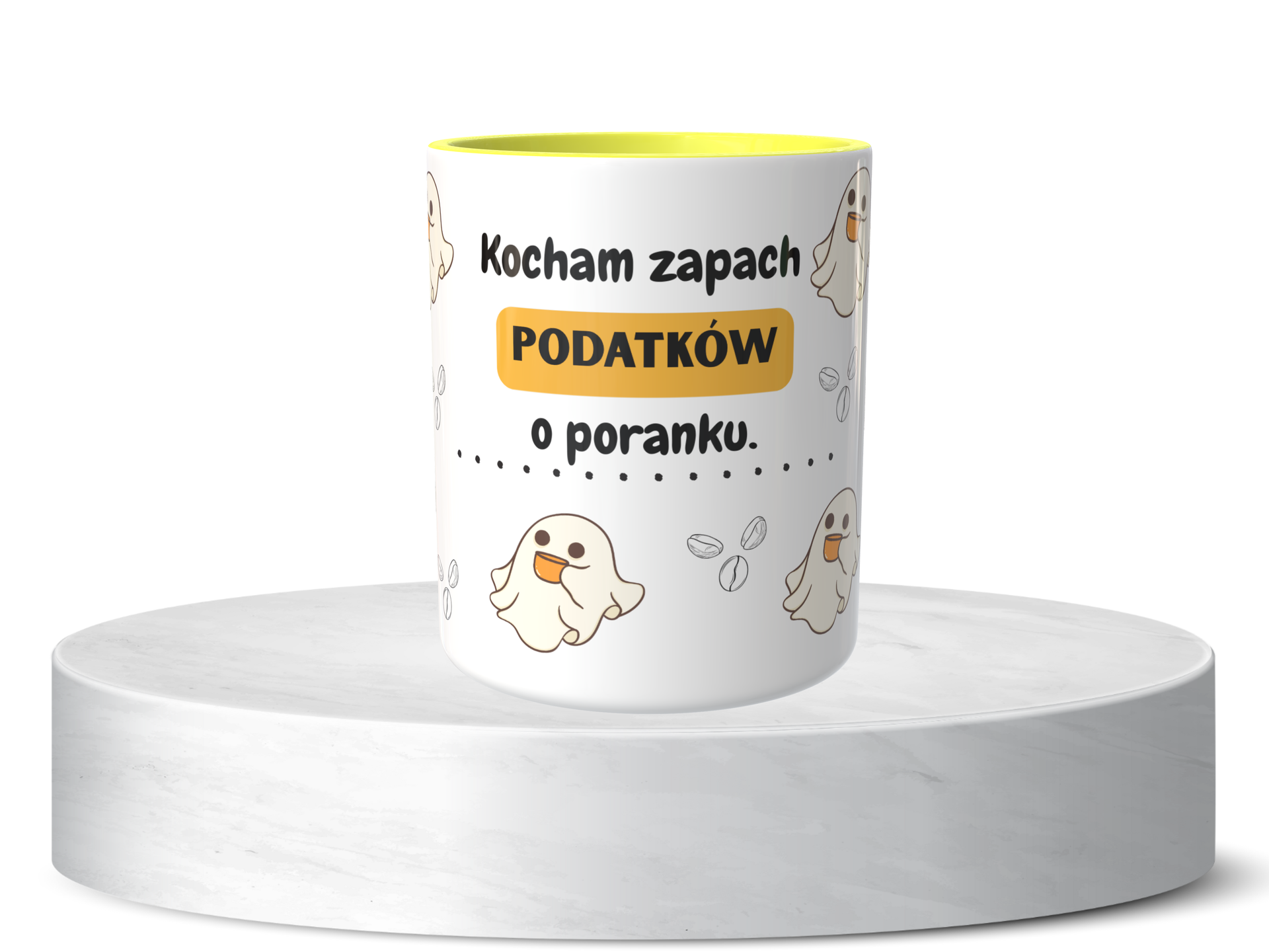 Śmieszny Kubek Niesklasyfikowane - Kocham zapach podatków o poranku 2