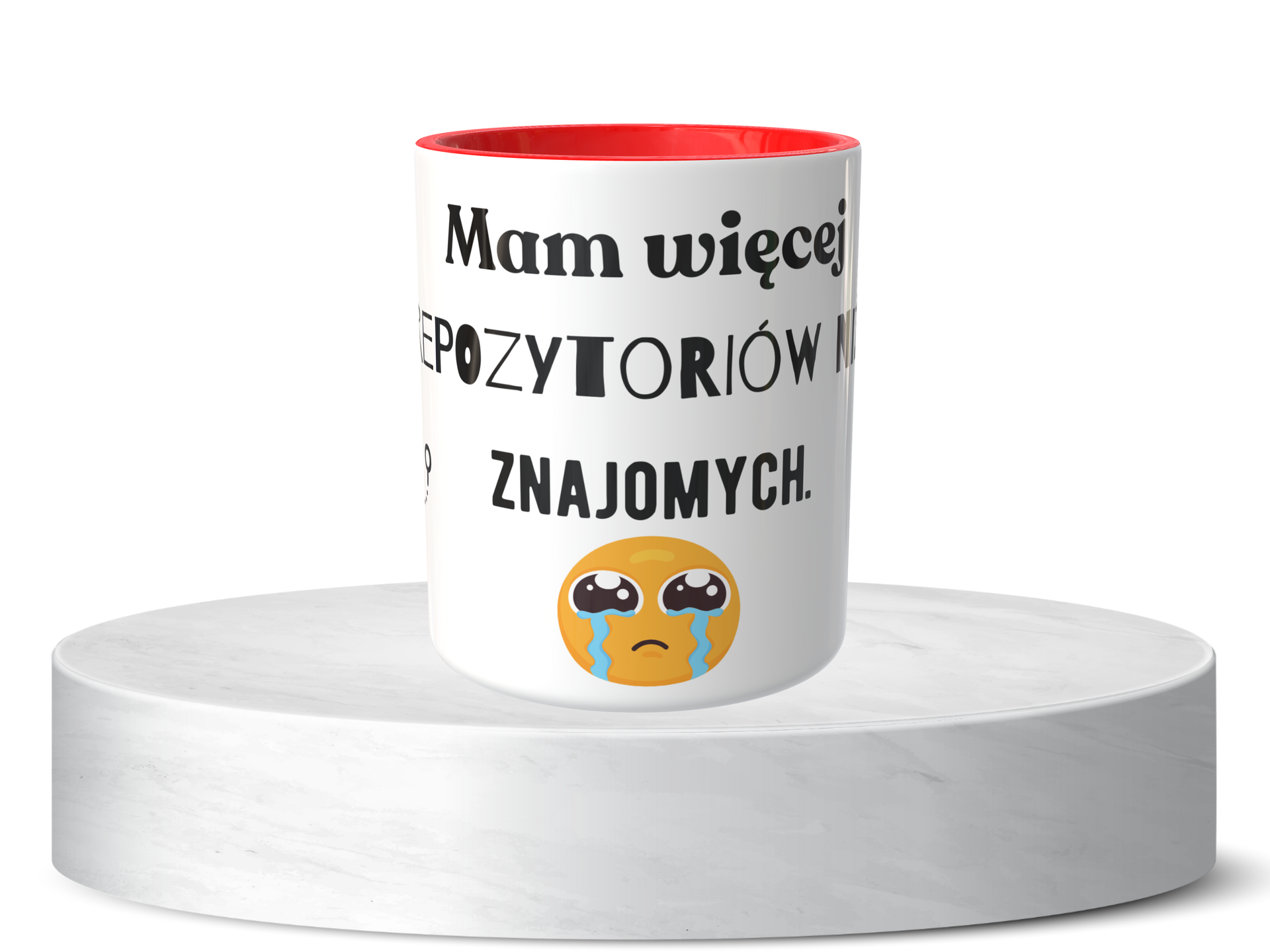 Śmieszny Kubek Niesklasyfikowane - Mam więcej repozytoriów niż znajomych 2