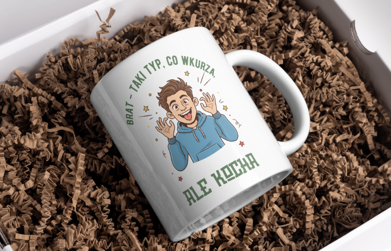 Świąteczny Kubek na Święta - Brat - taki typ, co wkurza, ale kocha - obrazek 6