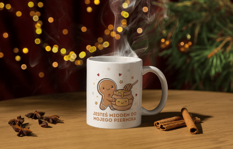 Świąteczny Kubek na Święta - Jesteś miodem do mojego piernika - obrazek 6