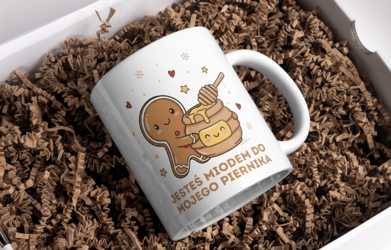 Świąteczny Kubek na Święta - Jesteś miodem do mojego piernika - obrazek 3