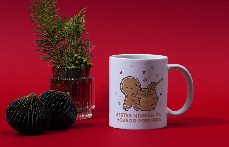 Świąteczny Kubek na Święta - Jesteś miodem do mojego piernika - obrazek 5