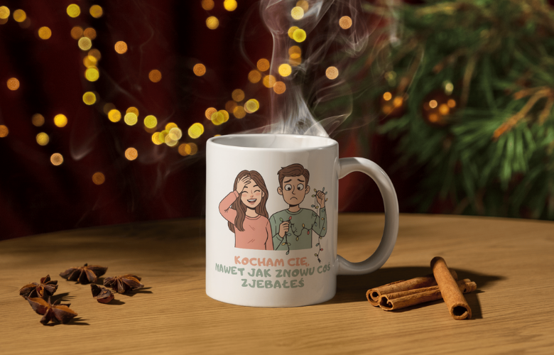 Świąteczny Kubek na Święta - Kocham Cię, nawet jak znowu coś zjebałeś - obrazek 6