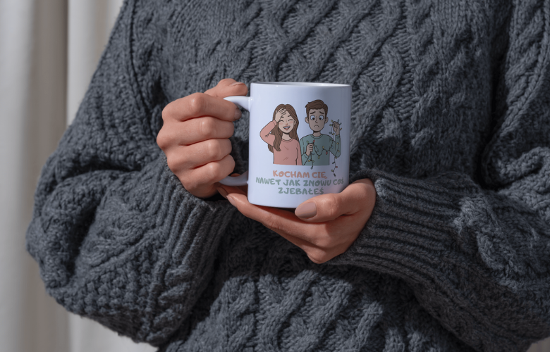 Świąteczny Kubek na Święta - Kocham Cię, nawet jak znowu coś zjebałeś - obrazek 4