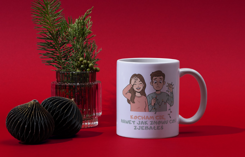 Świąteczny Kubek na Święta - Kocham Cię, nawet jak znowu coś zjebałeś - obrazek 2