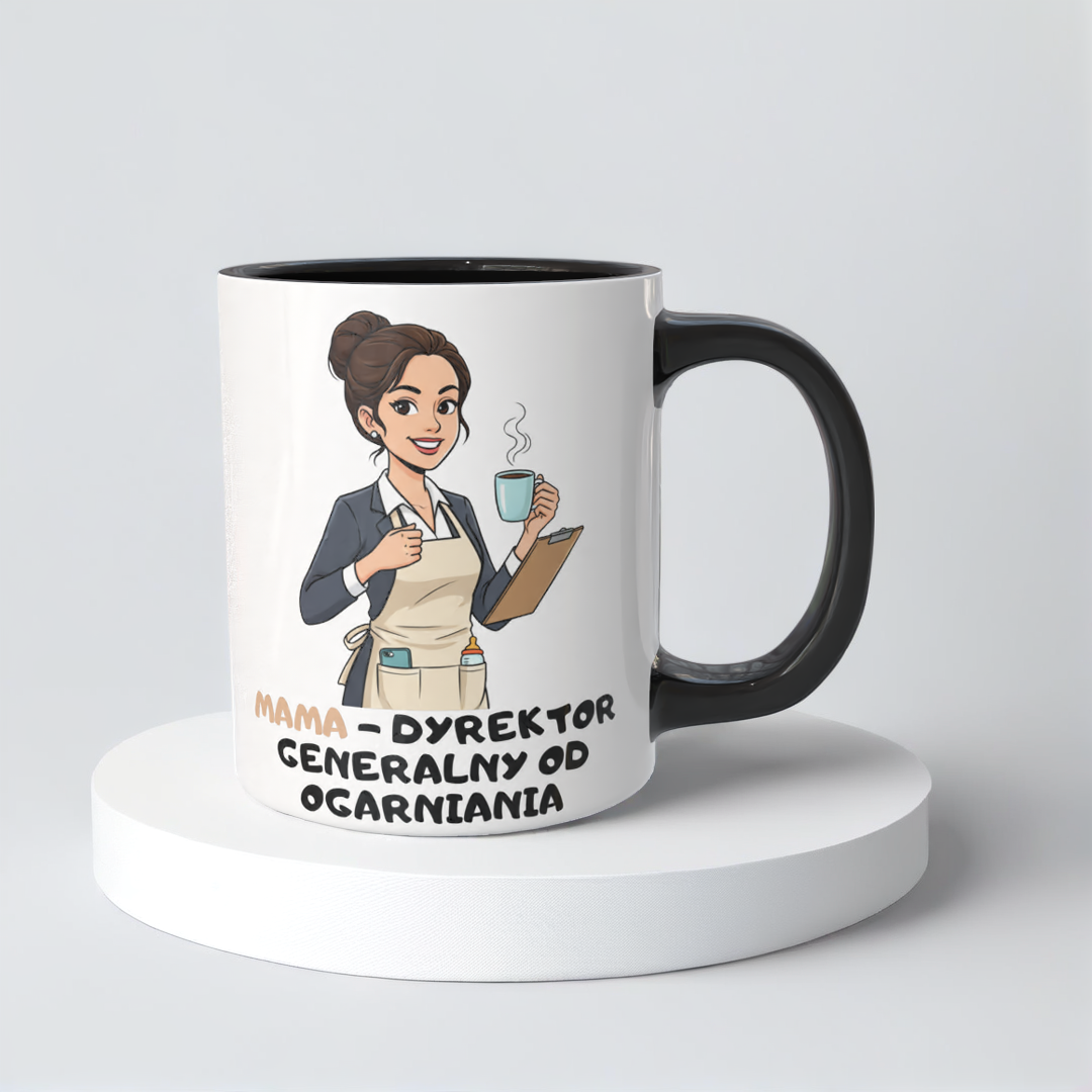 Świąteczny Kubek na Święta - Mama - dyrektor generalny od ogarniania