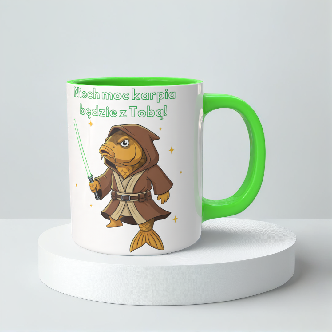 Świąteczny Kubek na Święta - Niech moc karpia będzie z Tobą!