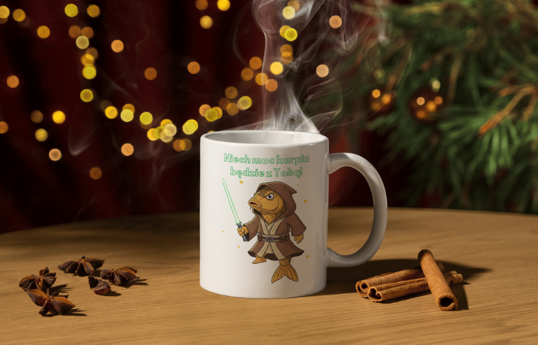 Świąteczny Kubek na Święta - Niech moc karpia będzie z Tobą! - obrazek 4