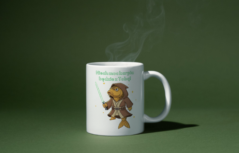 Świąteczny Kubek na Święta - Niech moc karpia będzie z Tobą! - obrazek 5