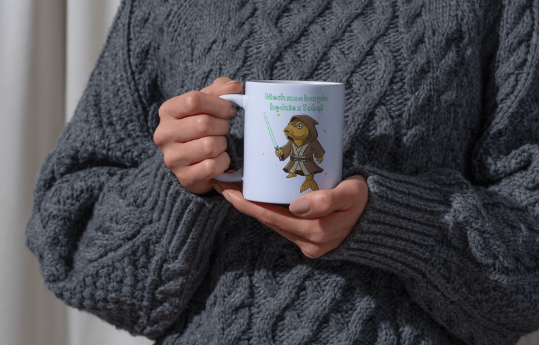 Świąteczny Kubek na Święta - Niech moc karpia będzie z Tobą! - obrazek 3