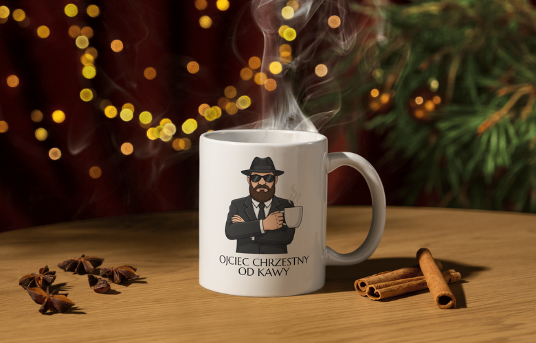 Świąteczny Kubek na Święta - Ojciec chrzestny od kawy - obrazek 3