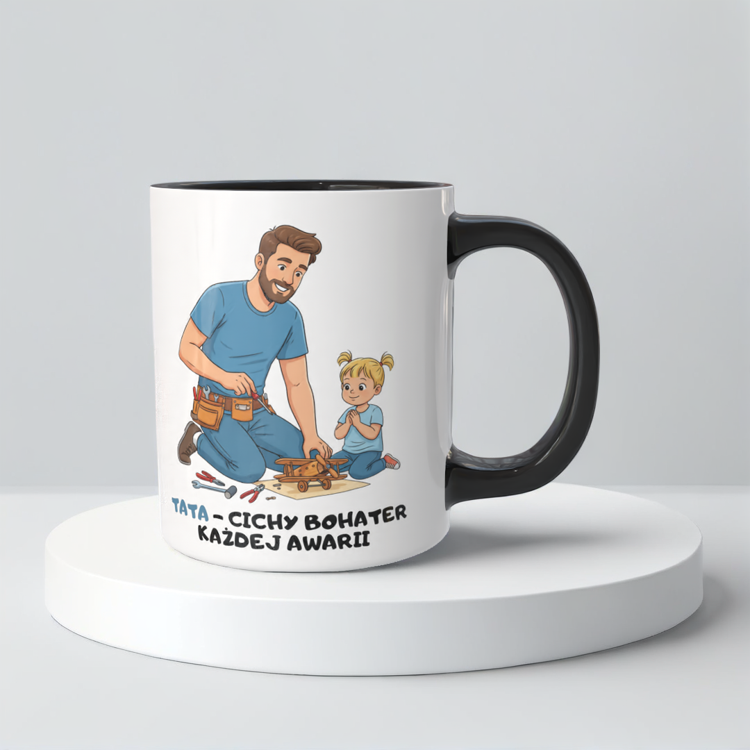 Świąteczny Kubek na Święta - Tata - cichy bohater każdej awarii