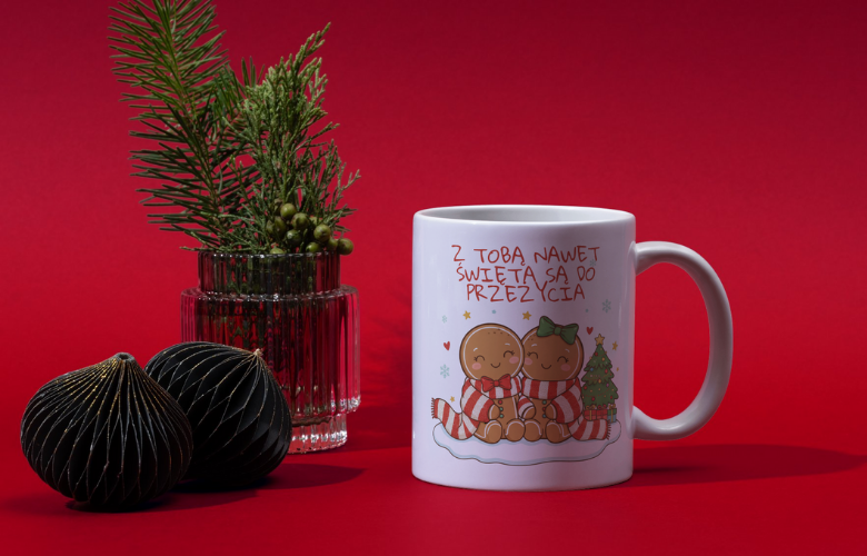 Świąteczny Kubek na Święta - Z Tobą nawet Święta są do przeżycia - obrazek 4